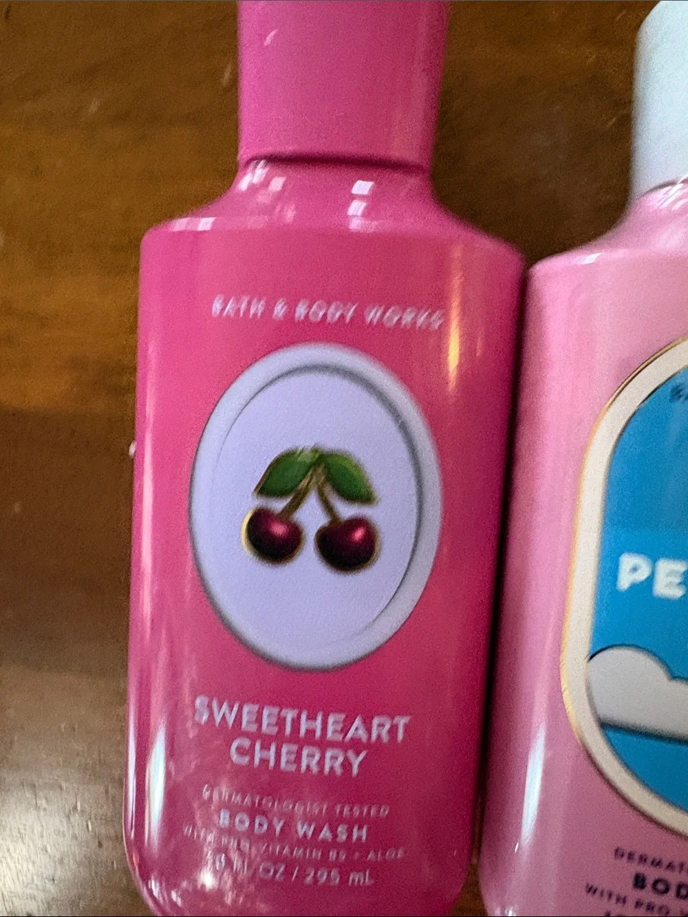 Bath and body shower gel set in peeps marshmallow and sweetheart cherry